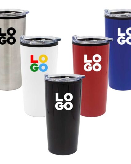 Double-Wall Travel Mugs with Clear Lid
