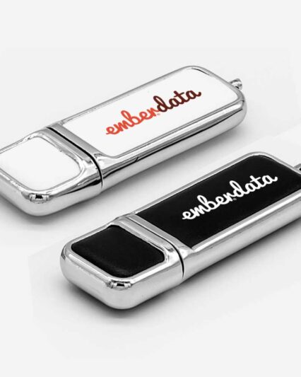 Leather with Chrome Finish USB