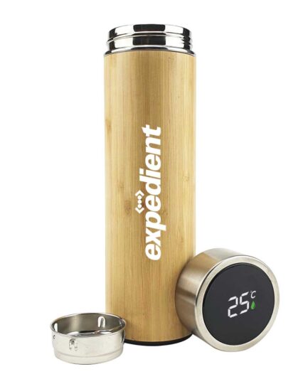 Bamboo Flask with Temperature Display