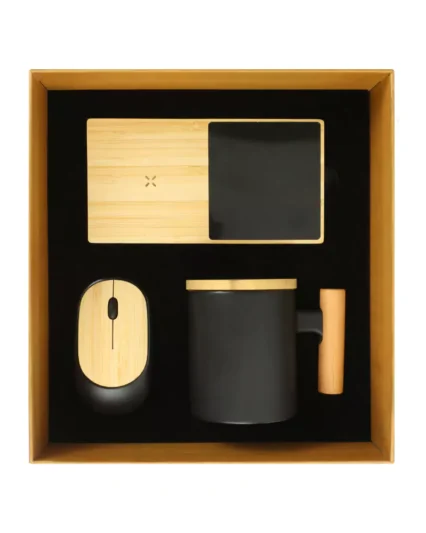 Bamboo Gift Sets in Black Cardboard Box GS-025