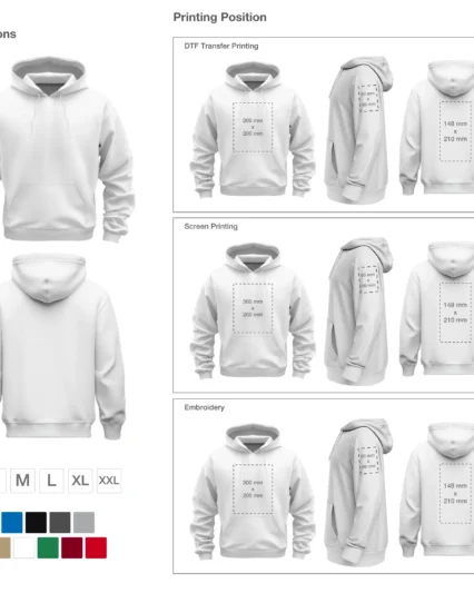 Fleece Hoodies Oversized Pullover in S | M | L | XL | XXL | 3XL Sizes