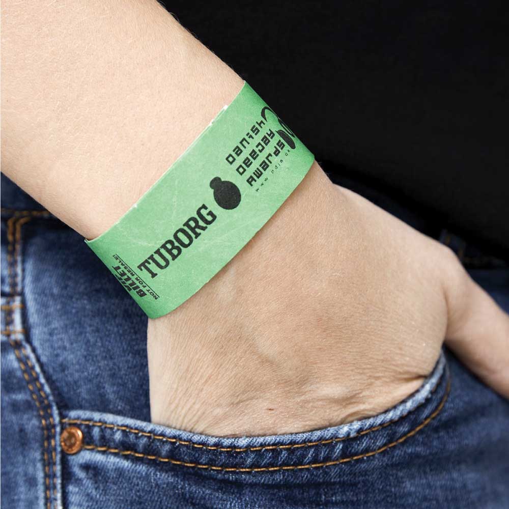 Tyvek Wristbands Waterproof, Adjustable, Adhesive